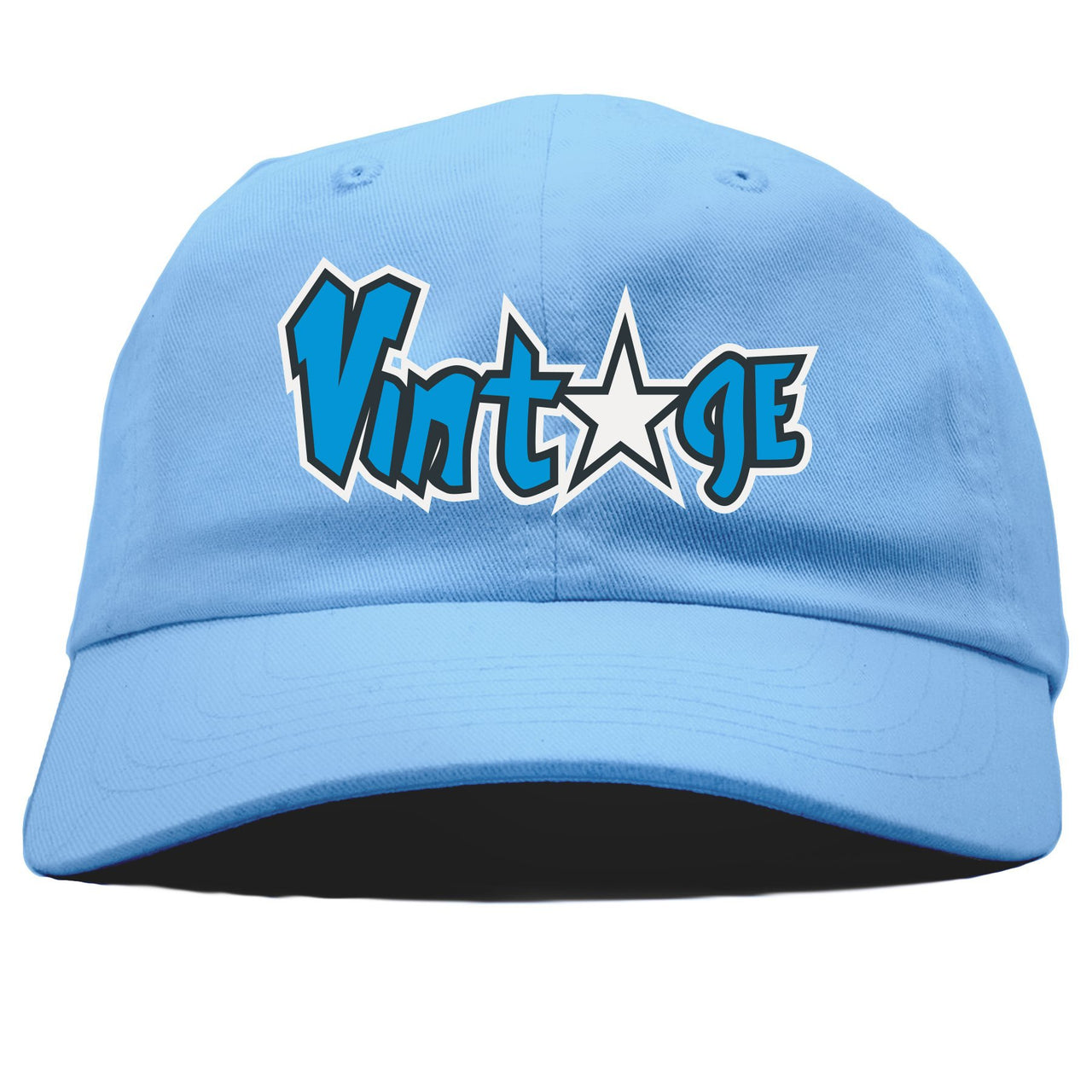 University Blue Blazers Dad Hat | Vintage Logo with Star, Light Blue