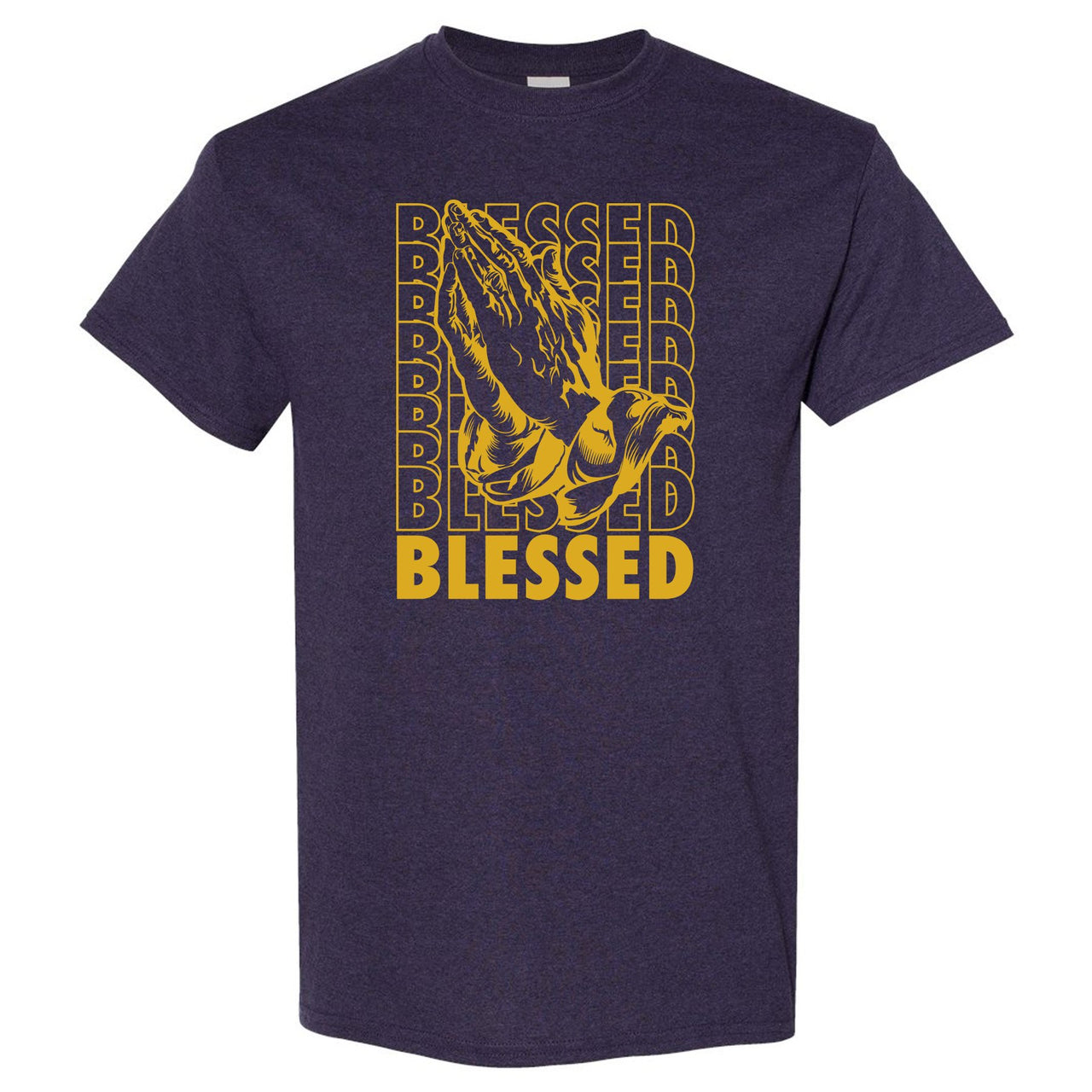 Michigan Inspire 5s T Shirt | Blessed Praying Hands, Blackberry