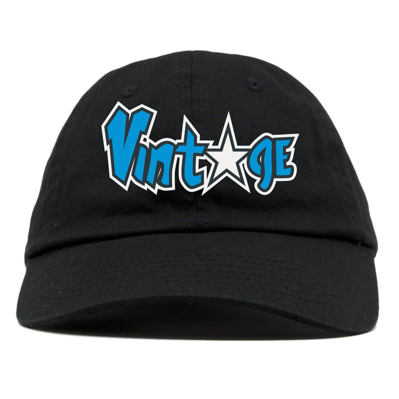 University Blue Blazers Dad Hat | Vintage Logo with Star, Black