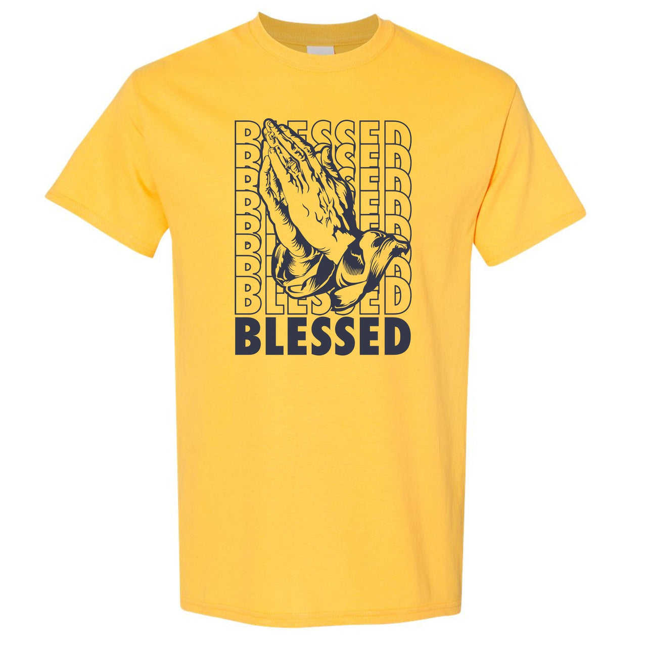 Michigan Inspire 5s T Shirt | Blessed Praying Hands, Daisy Yellow
