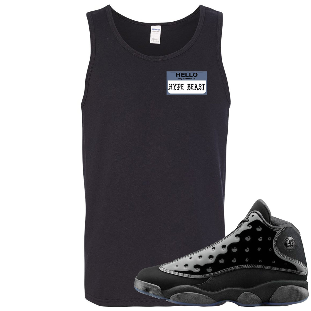 Cap and Gown 13s Mens Tank Top | Hello My Name is Hype Beast Pablo Style, Black
