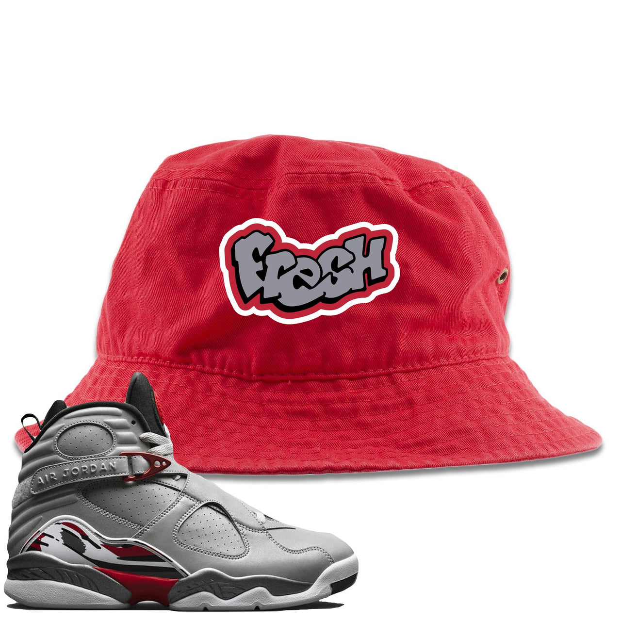Reflections of a Champion 8s Bucket Hat | Fresh Logo, Red