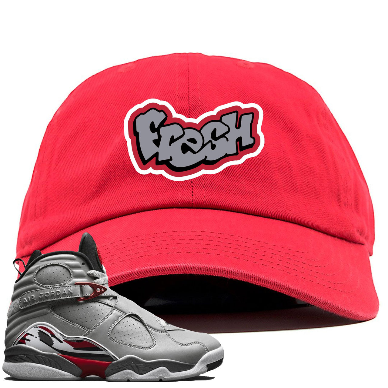 Reflections of a Champion 8s Dad Hat | Fresh Logo, Red