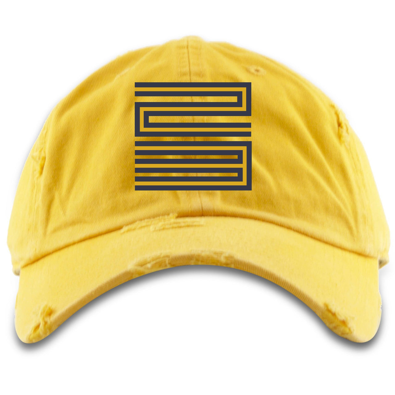 Michigan Inspire 5s Distressed Dad Hat | 23, Gold Yellow