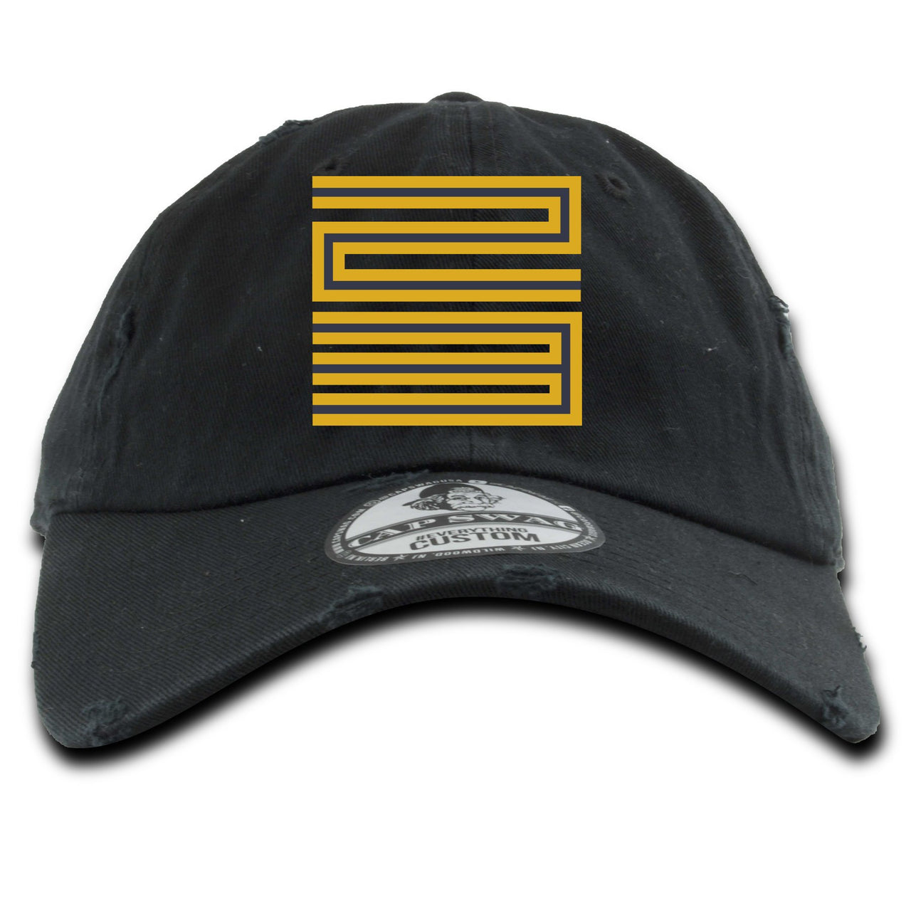 Michigan Inspire 5s Distressed Dad Hat | 23, Black