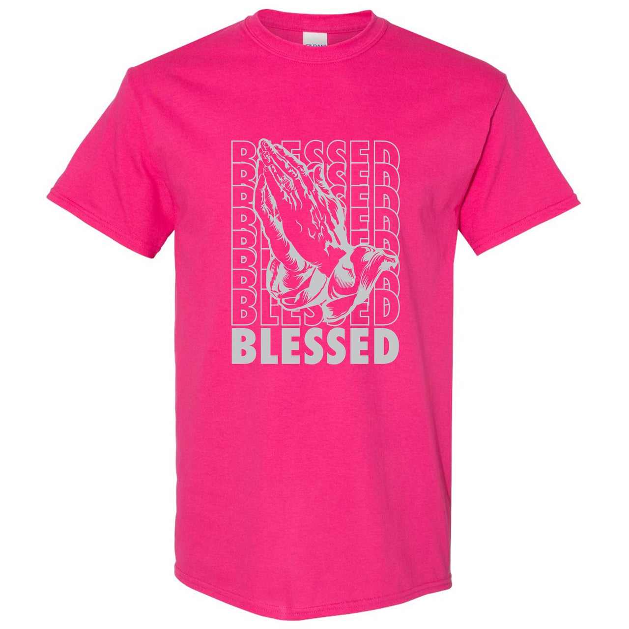 Grey Pink 12s T Shirt | Blessed, Heliconia