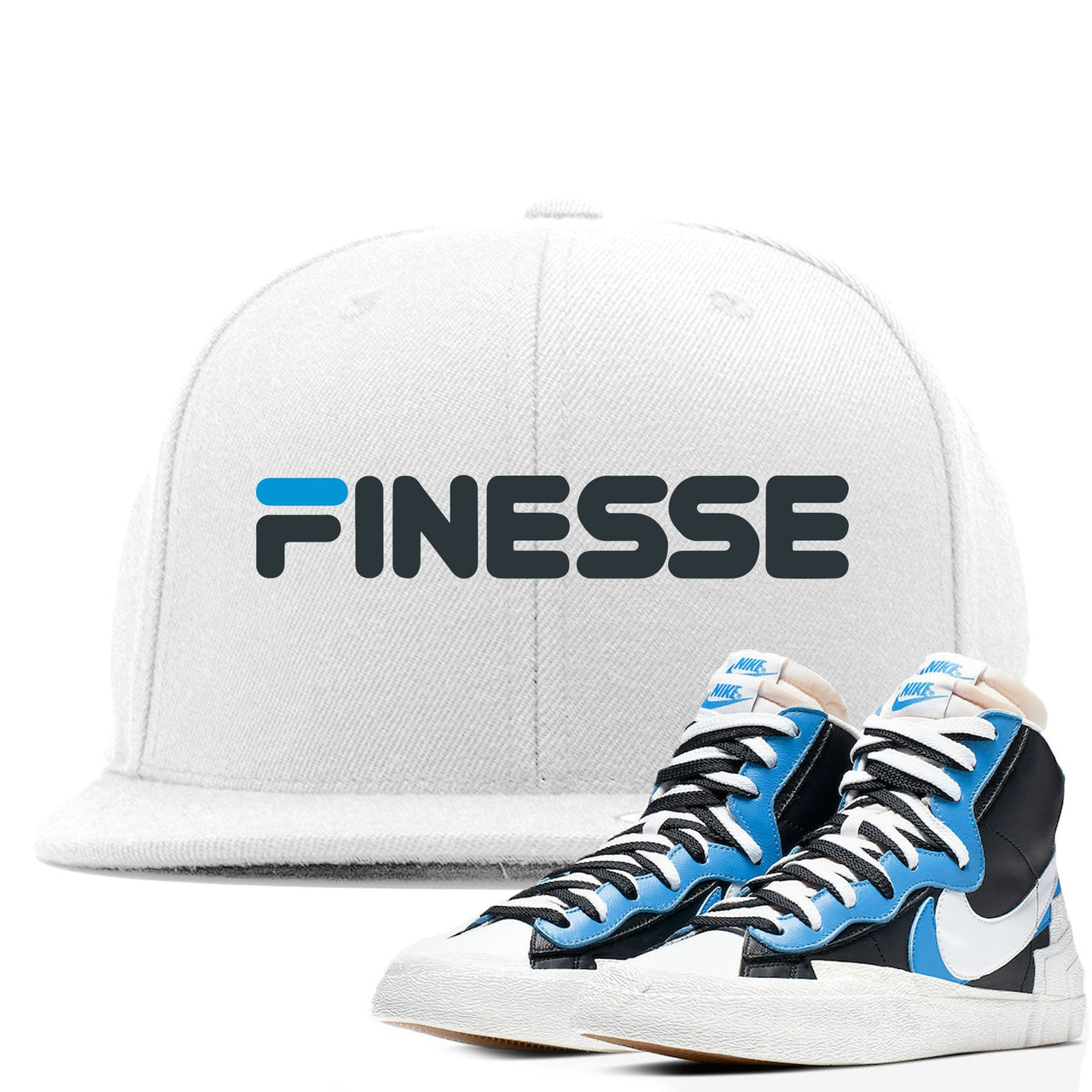 University Blue Blazers Snapback | Finesse, White