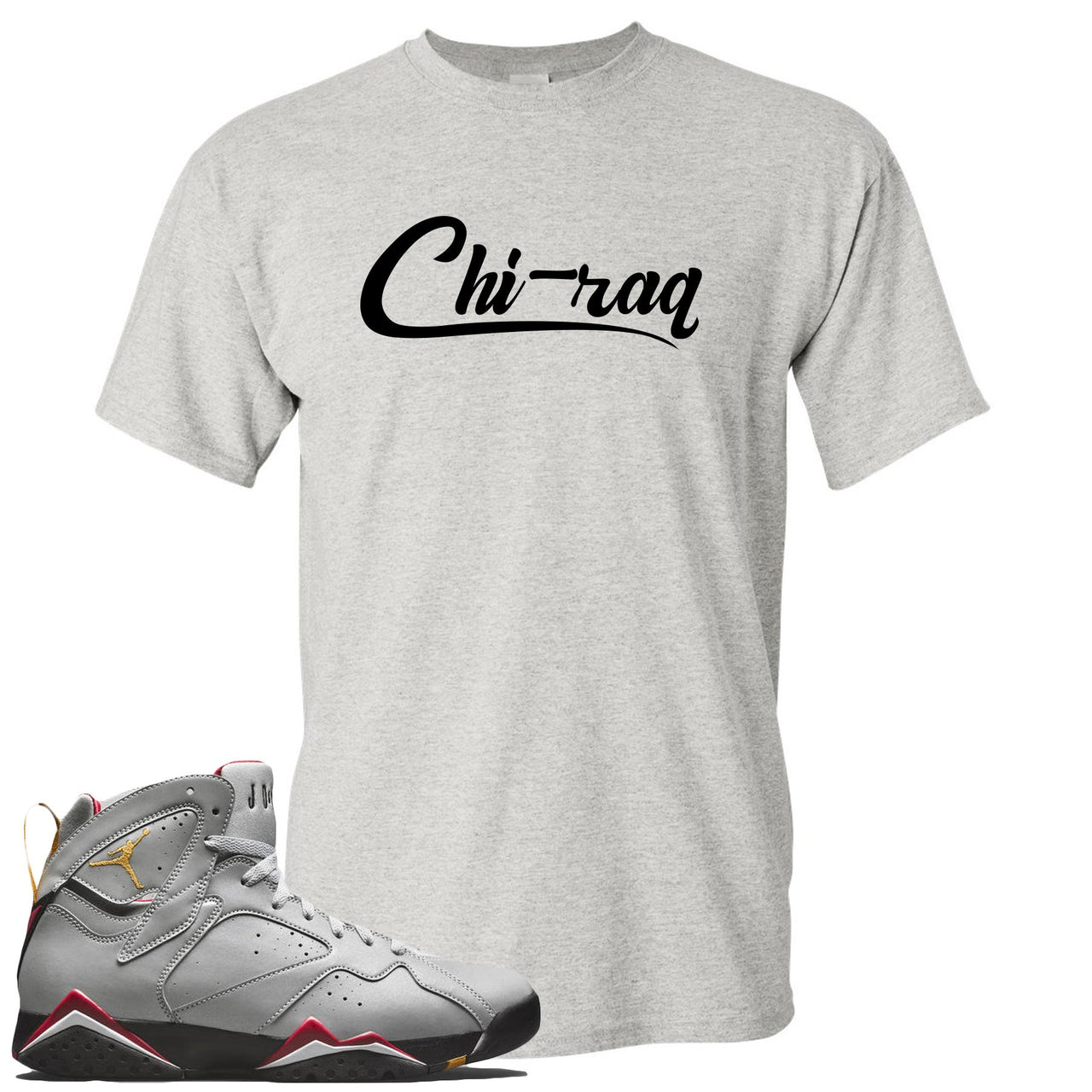 Reflections of a Champion 7s T Shirt | Chiraq Script, Sports Gray