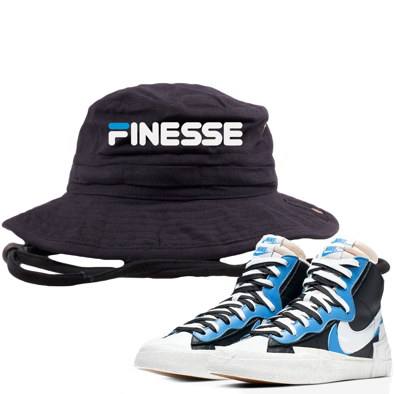 University Blue Blazers Bucket Hat | Finesse, Black