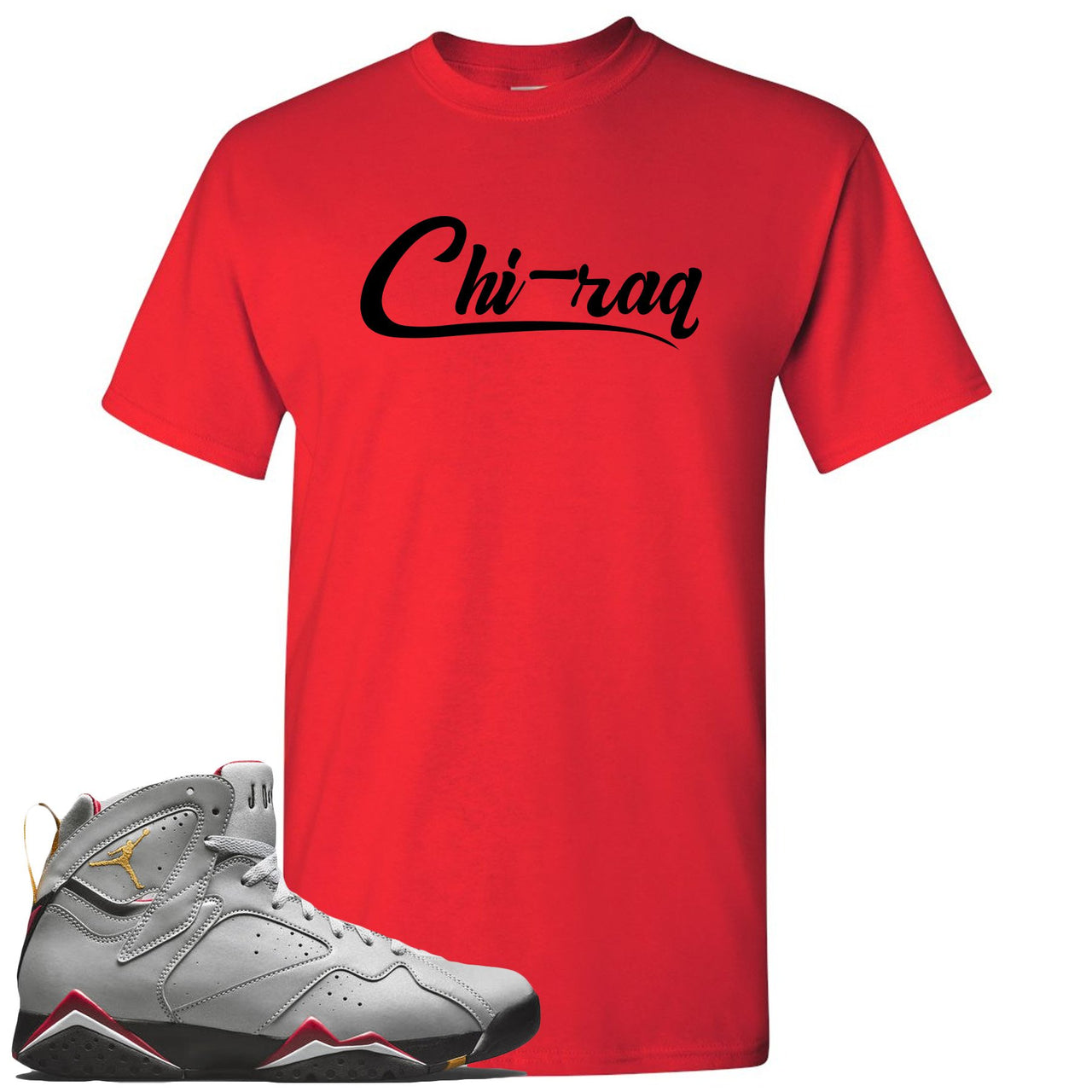 Reflections of a Champion 7s T Shirt | Chiraq Script, Red