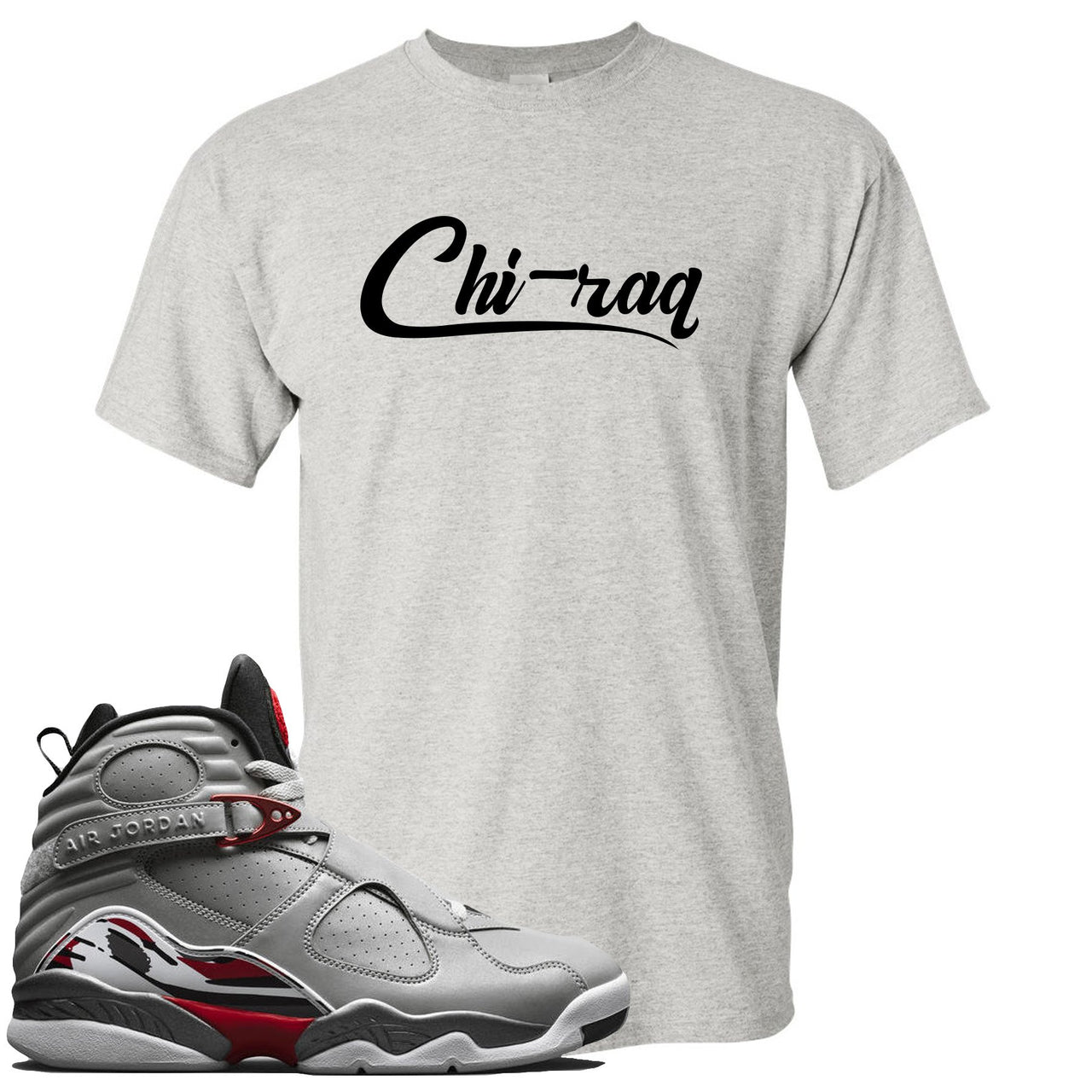 Reflections of a Champion 8s T Shirt | Chiraq Script, Sports Gray