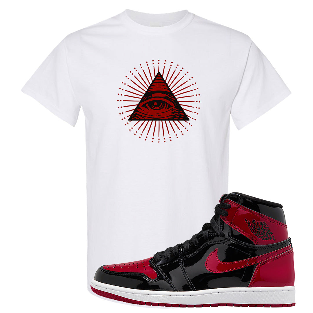 Patent Bred 1s T Shirt | All Seeing Eye, White