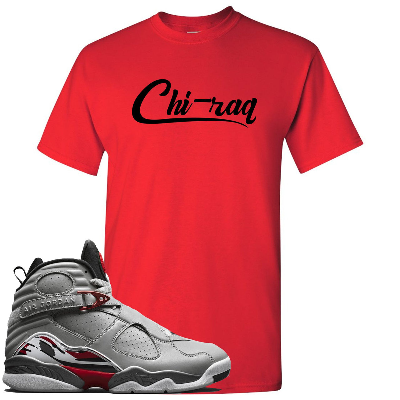 Reflections of a Champion 8s T Shirt | Chiraq Script, Red