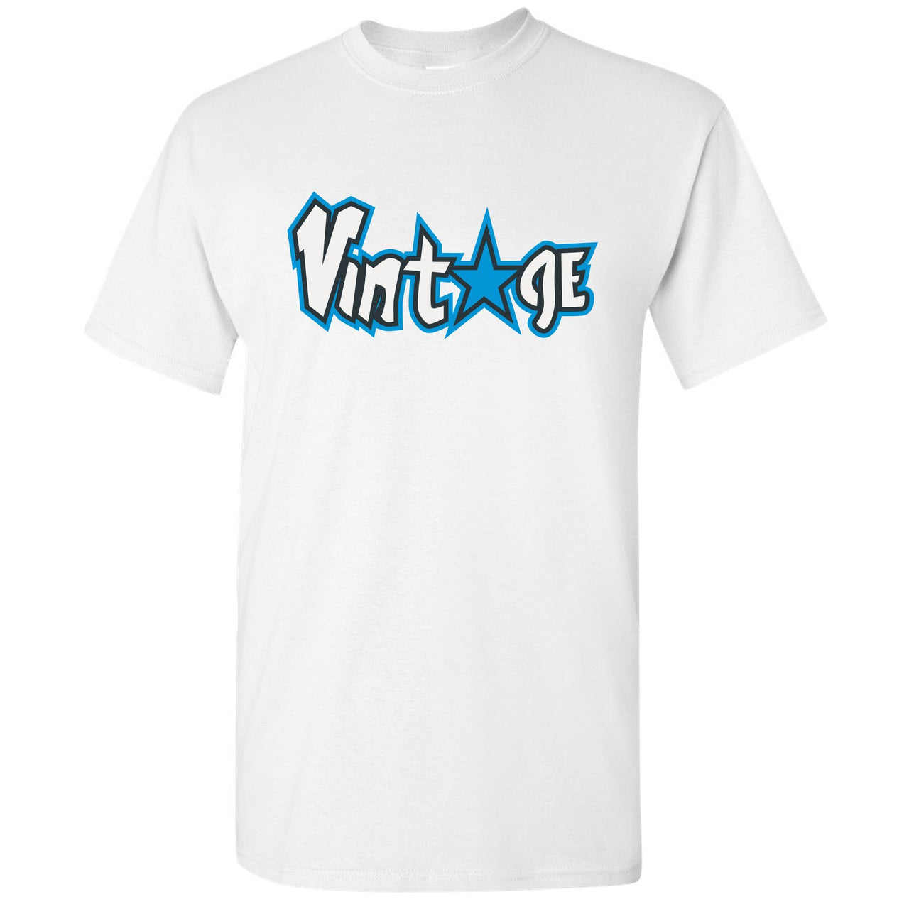 University Blue Blazers T Shirt | Vintage Logo with Star, White