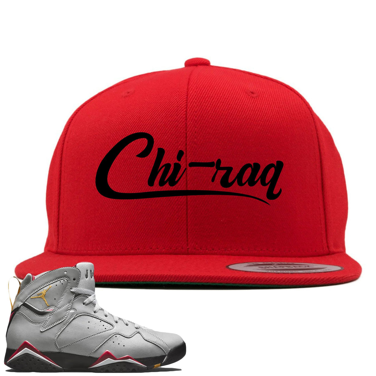 Reflections of a Champion 7s Snapback | Chiraq Script, Red