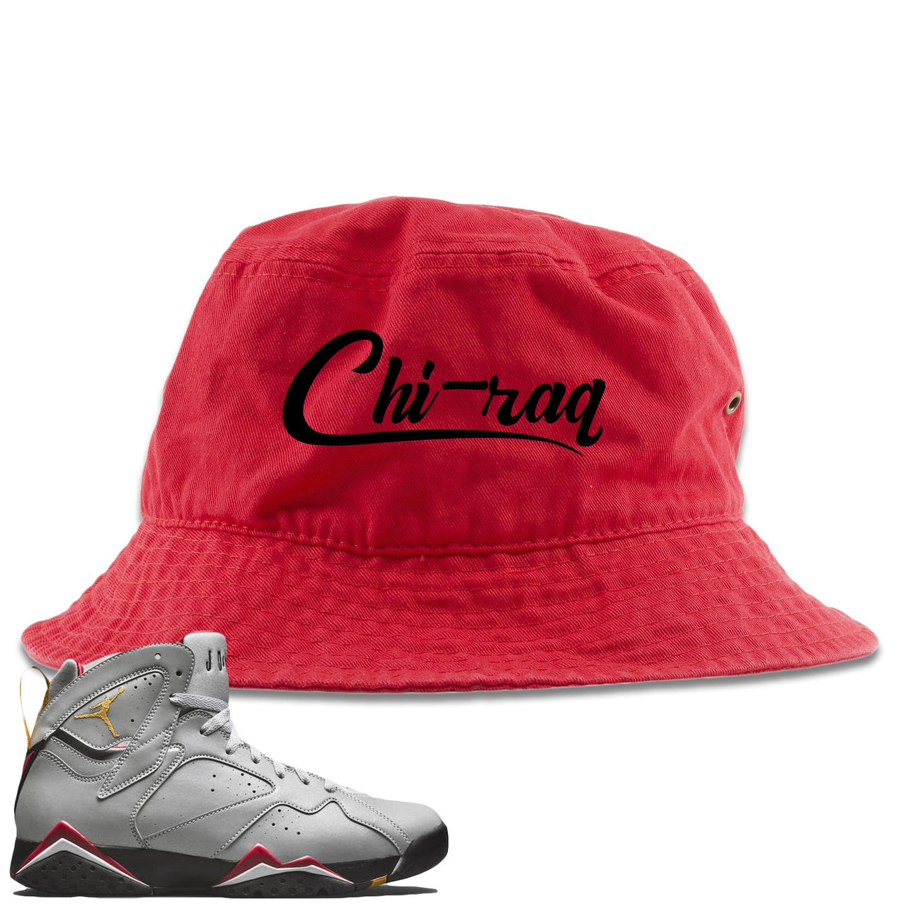 Reflections of a Champion 7s Bucket Hat | Chiraq Script, Red