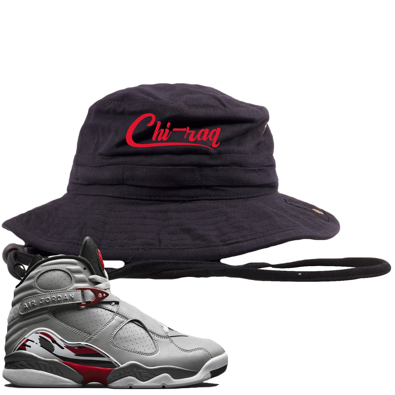 Reflections of a Champion 8s Bucket Hat | Chiraq Script, Black