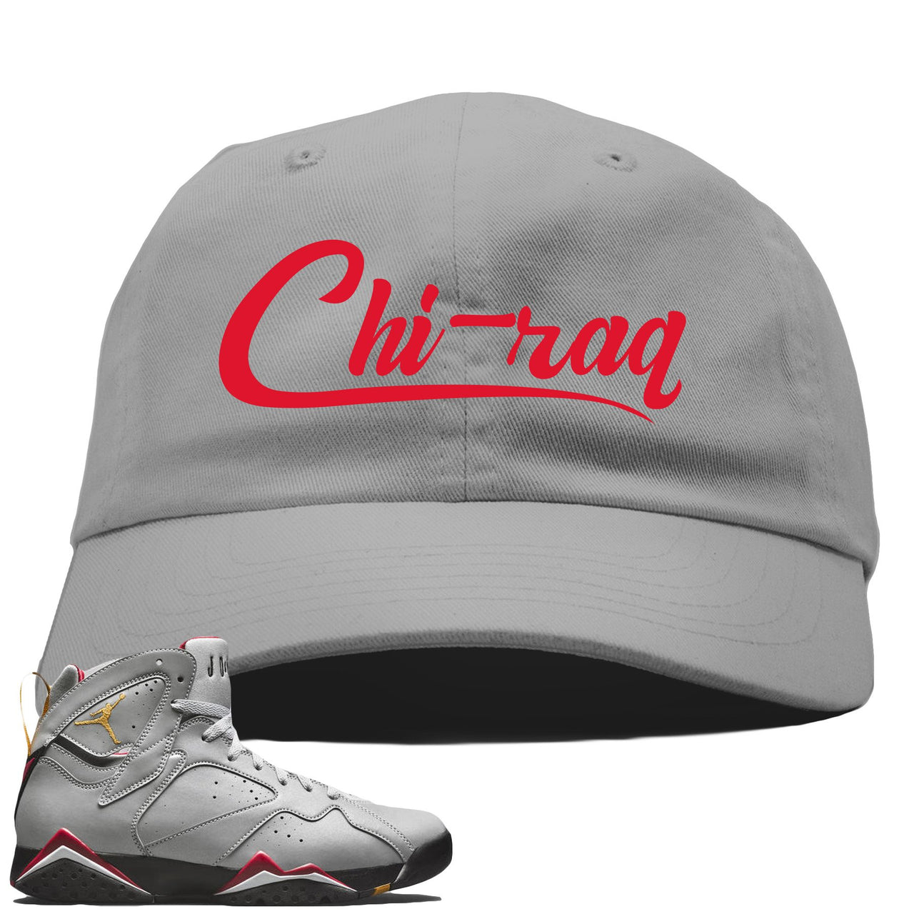 Reflections of a Champion 7s Dad Hat | Chiraq Script, Gray