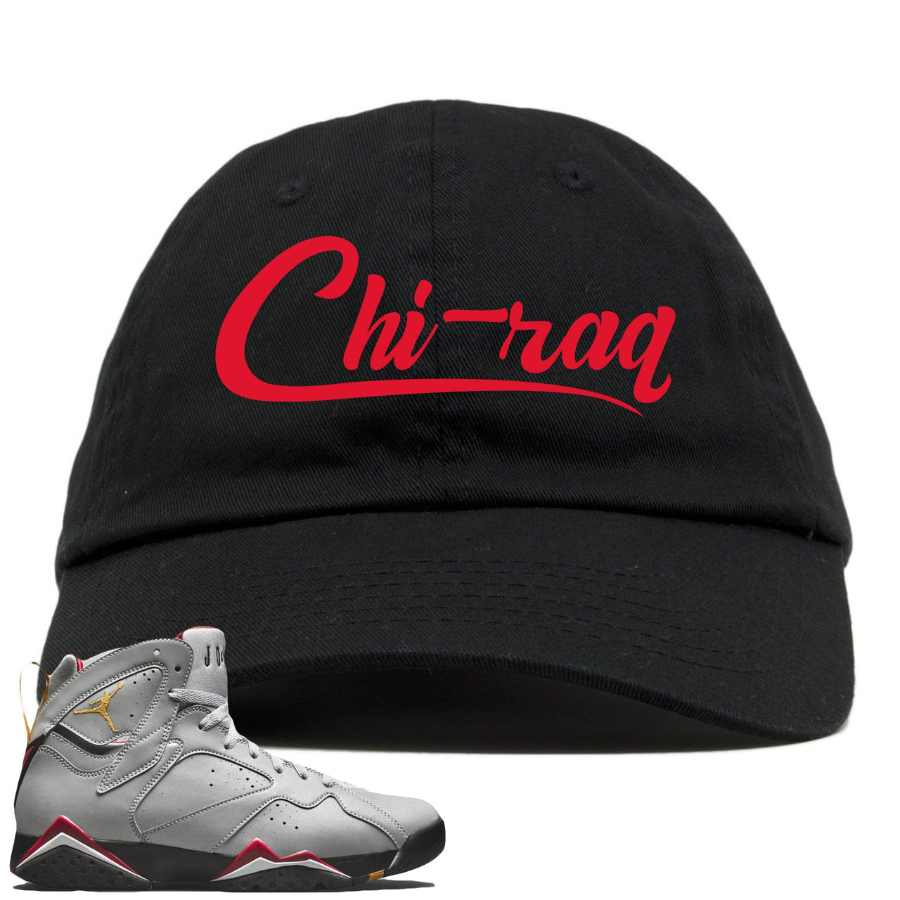 Reflections of a Champion 7s Dad Hat | Chiraq Script, Black