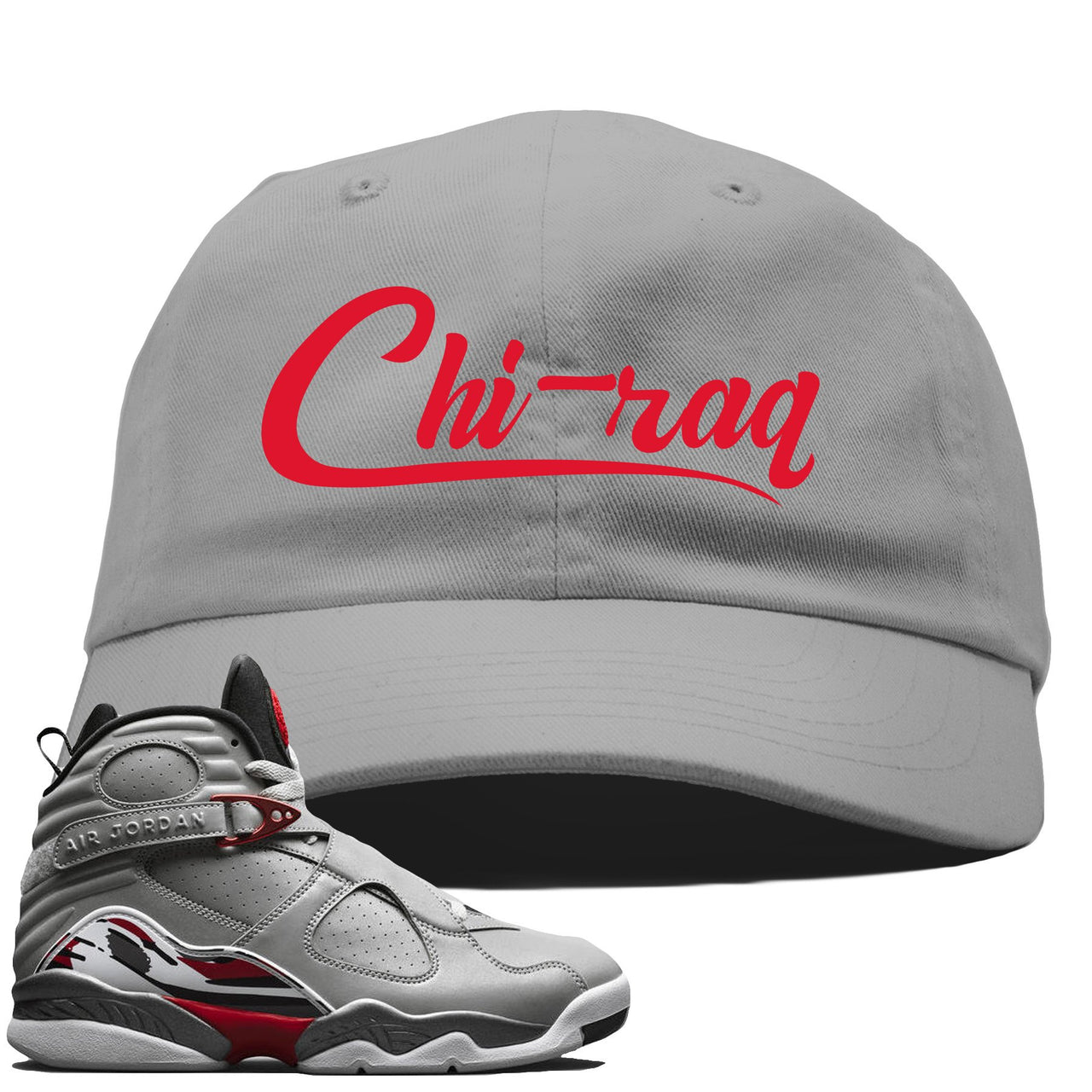 Reflections of a Champion 8s Dad Hat | Chiraq Script, Gray