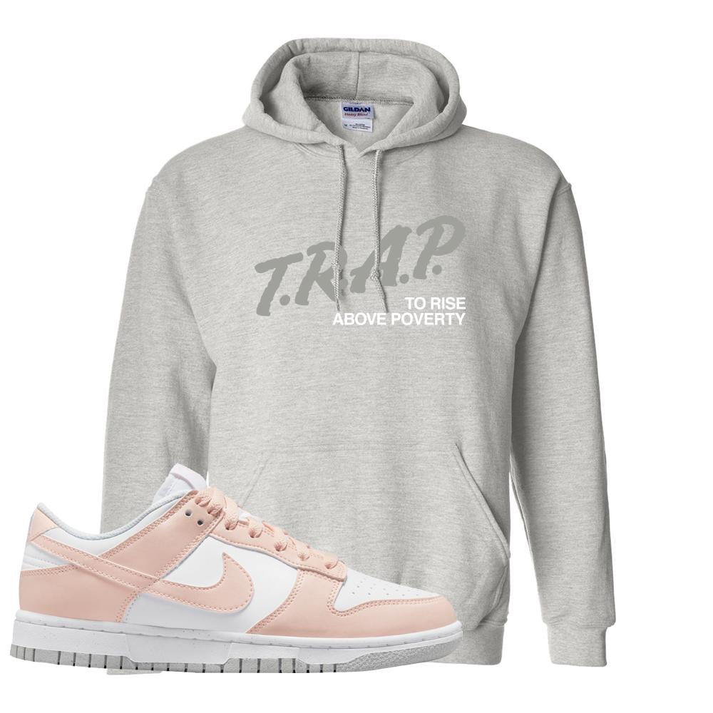 Move To Zero Pink Low Dunks Hoodie | Trap To Rise Above Poverty, Ash