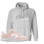 Move To Zero Pink Low Dunks Hoodie | Trap To Rise Above Poverty, Ash
