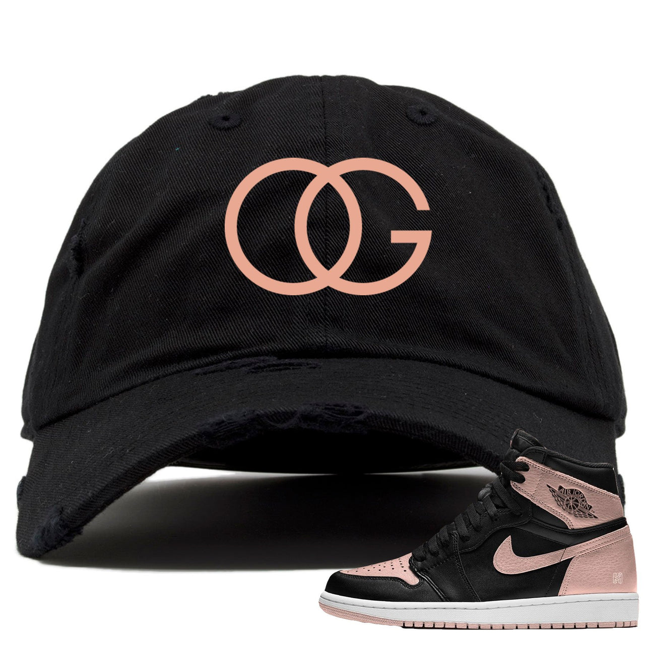 Black OG hat to match Crimson Tint Jordan 1 shoes
