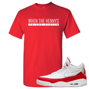 This red and white t-shirt will match great with your Jordan 3 Tinker Air Max shoes