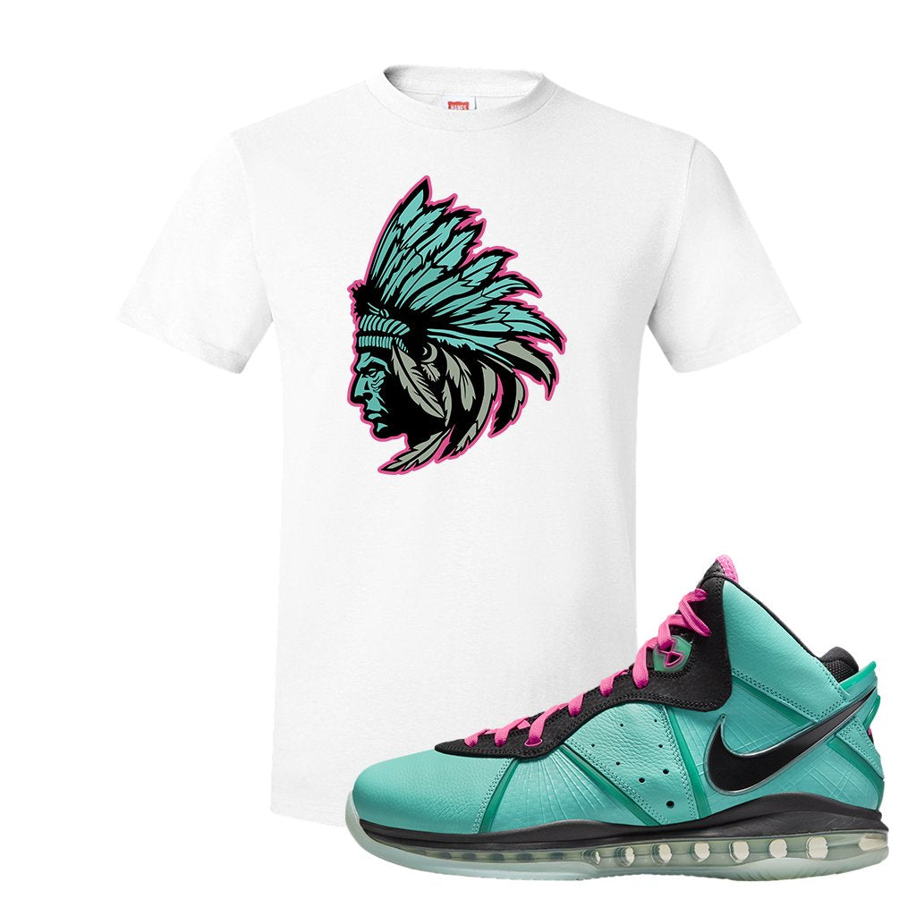 South Beach Bron 8s T Shirt | Indian Chief, White