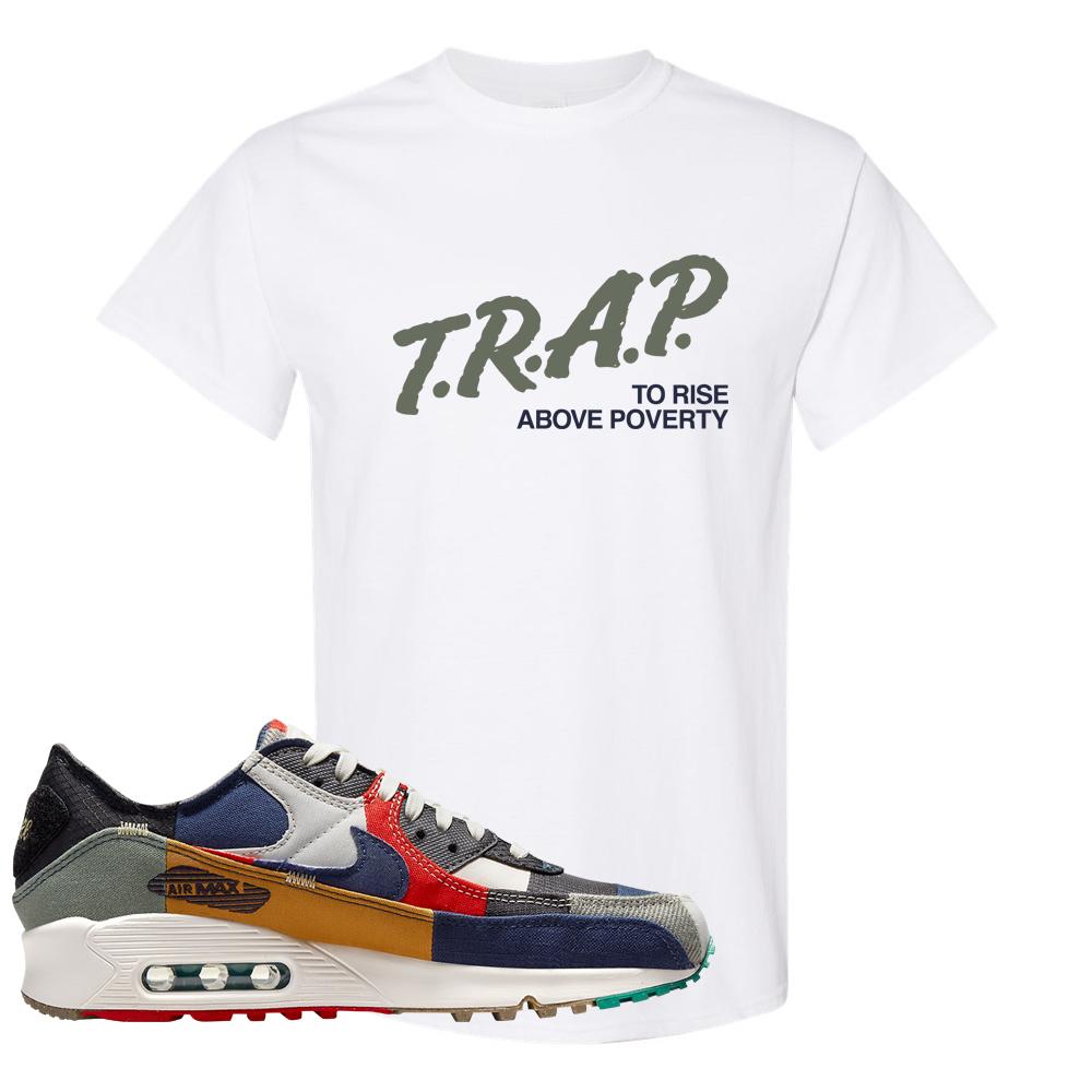 Legacy 90s T Shirt | Trap To Rise Above Poverty, White