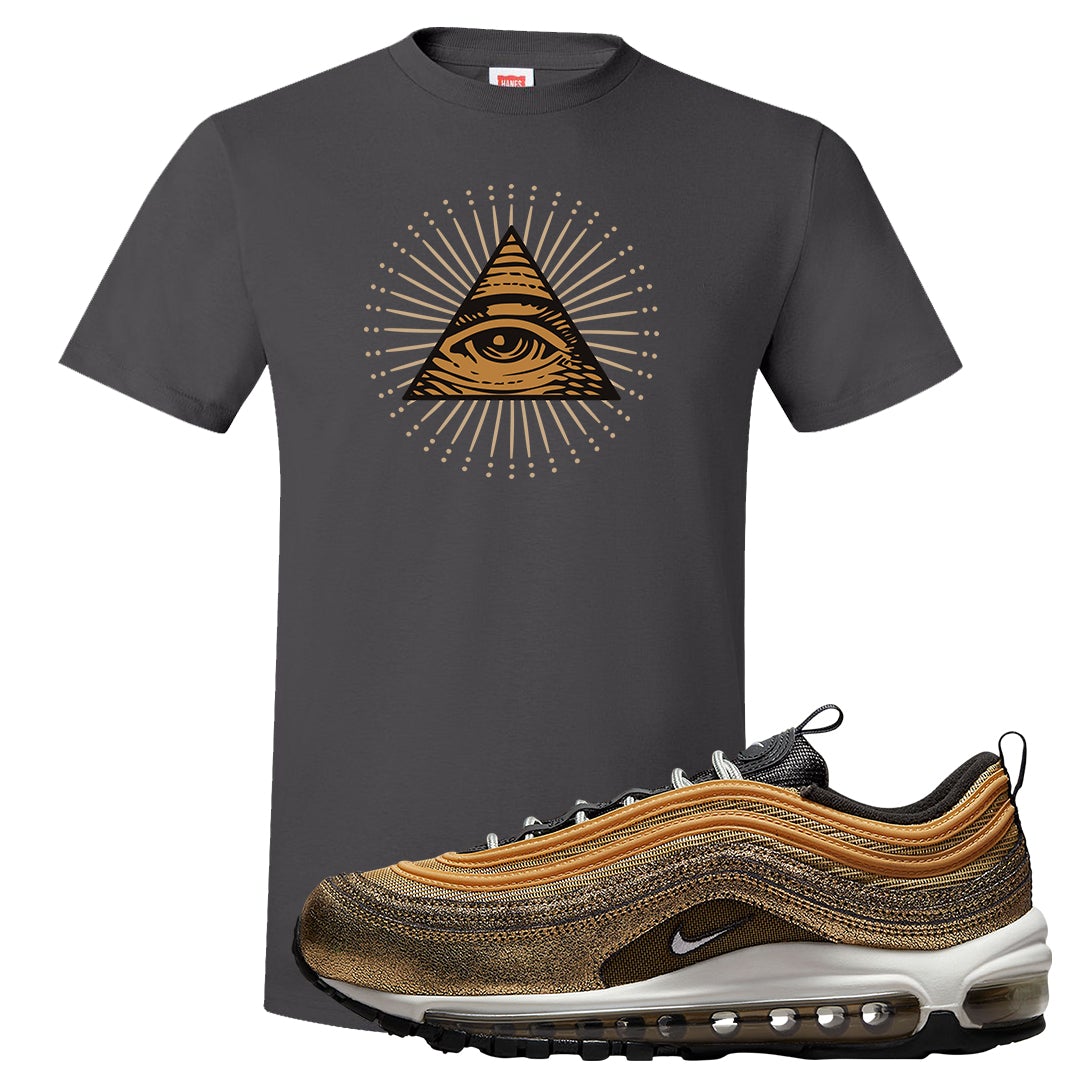 Golden Gals 97s T Shirt | All Seeing Eye, Smoke Grey