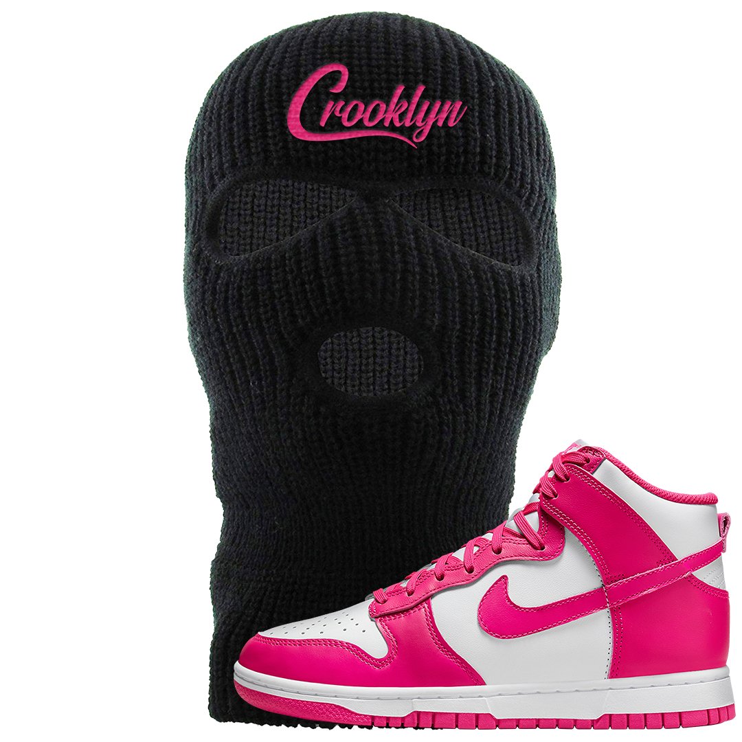 Pink Prime High Dunks Ski Mask | Crooklyn, Black