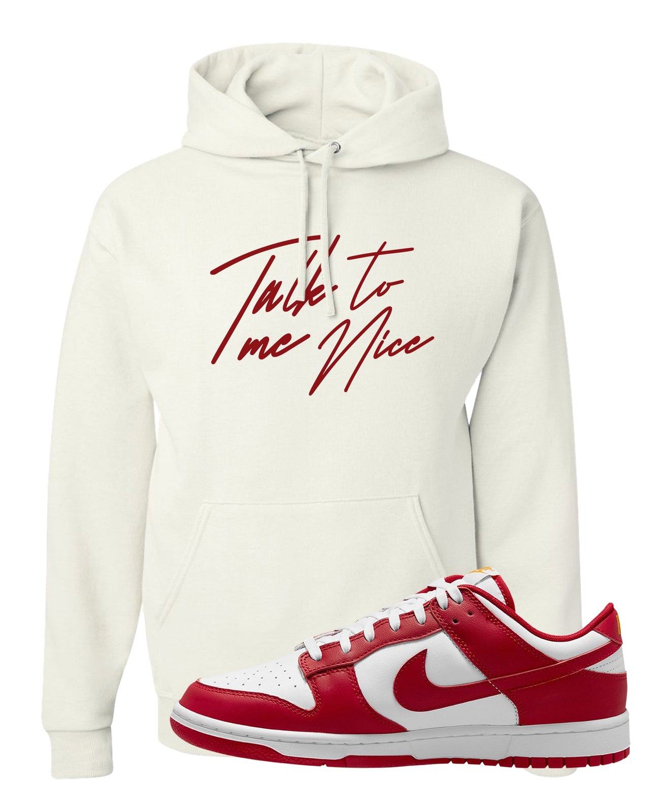 Red White Yellow Low Dunks Hoodie | Talk To Me Nice, White