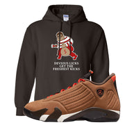 Winterized 14s Hoodie | Devious Licks, Chocolate