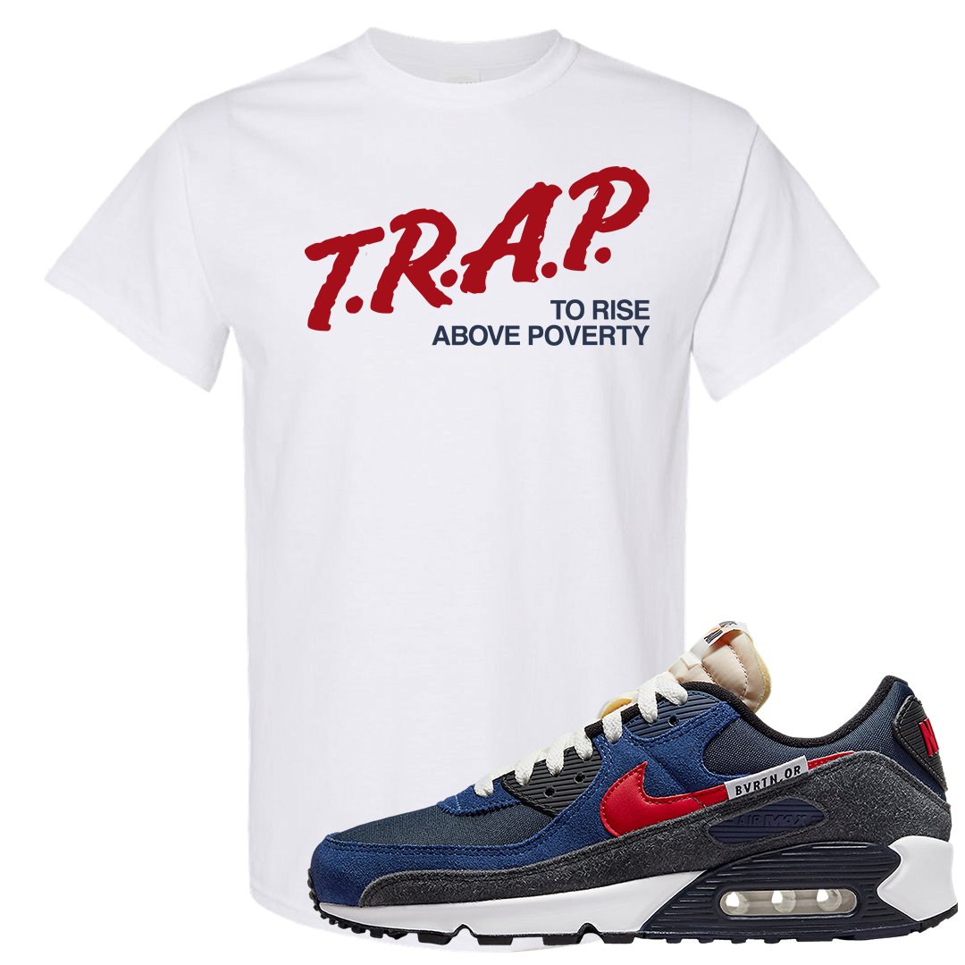 AMRC 90s T Shirt | Trap To Rise Above Poverty, White