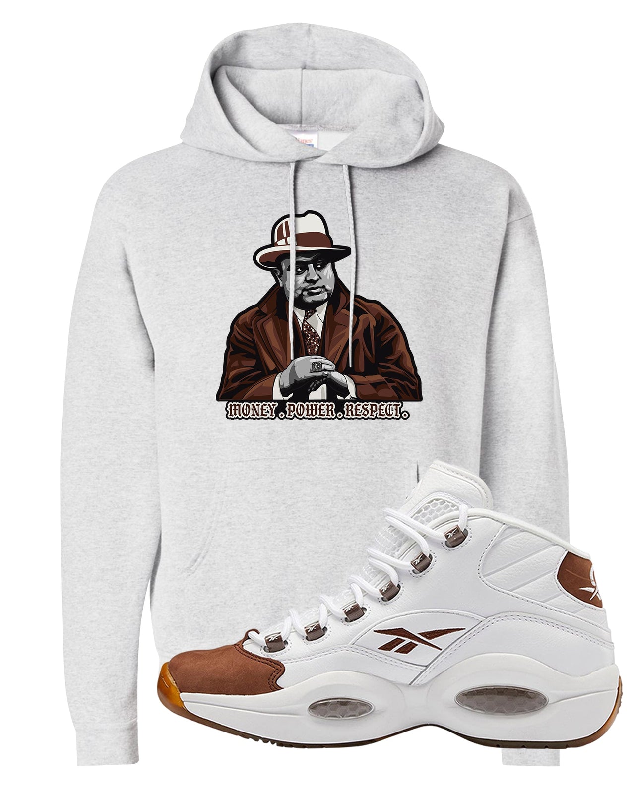 Mocha Question Mids Hoodie | Capone Illustration, Ash