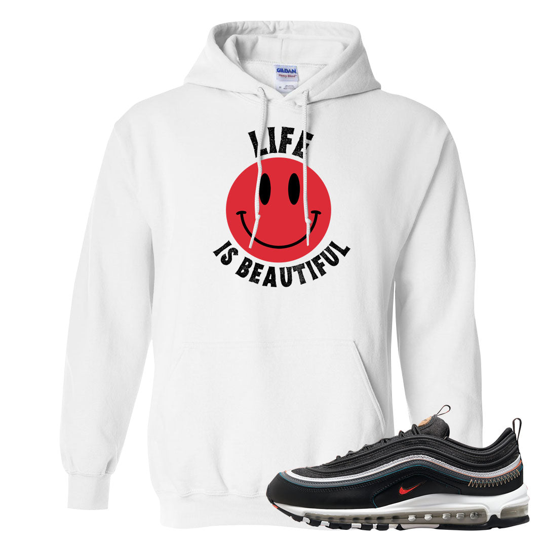 Alter and Reveal 97s Hoodie | Smile Life Is Beautiful, White