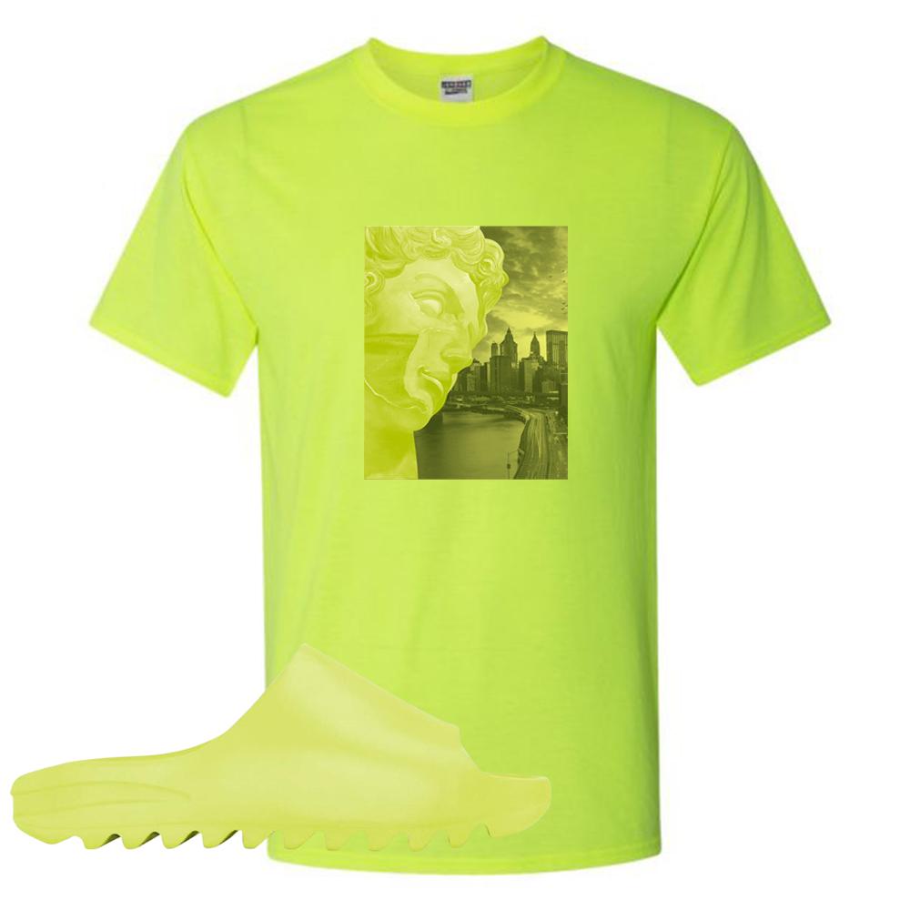 Glow Green Slides T Shirt | Miguel, Safety Yellow