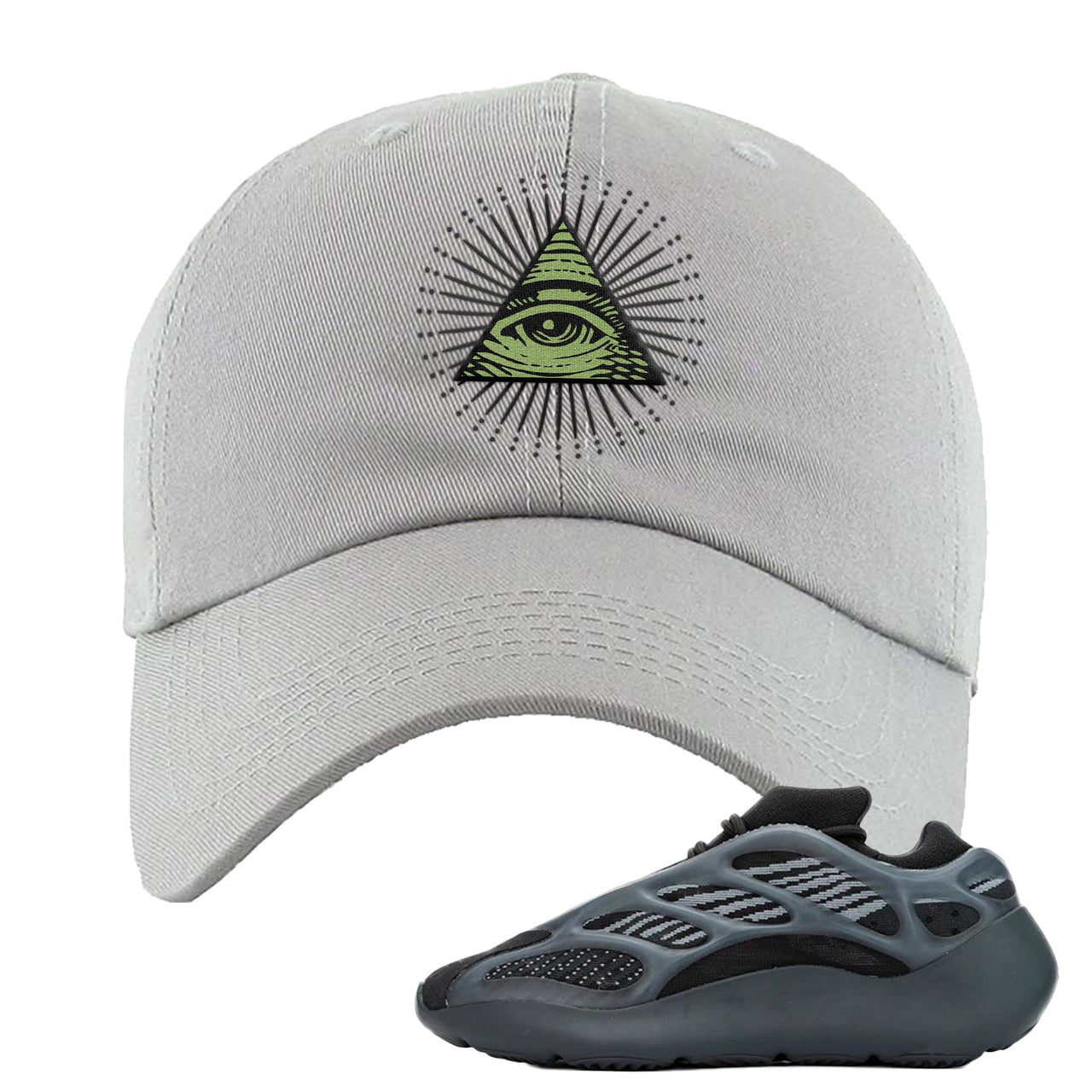Alvah v3 700s Dad Hat | All Seeing Eye, Light Gray