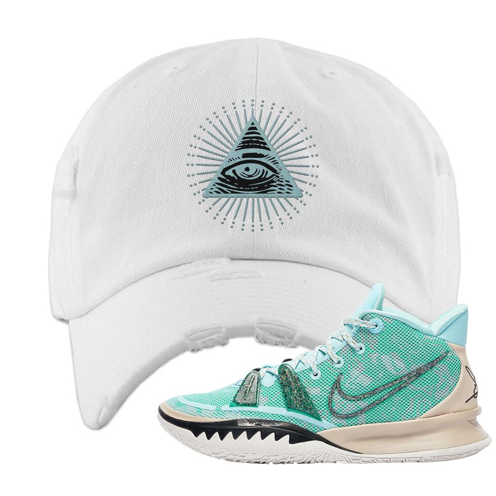 Copa 7s Distressed Dad Hat | All Seeing Eye, White