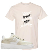 Pixel Cream White Force 1s T Shirt | Vibes Speak Louder Than Words, Natural