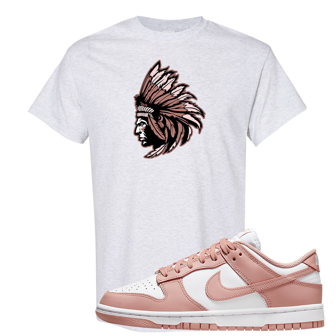 Rose Whisper Low Dunks T Shirt | Indian Chief, Ash