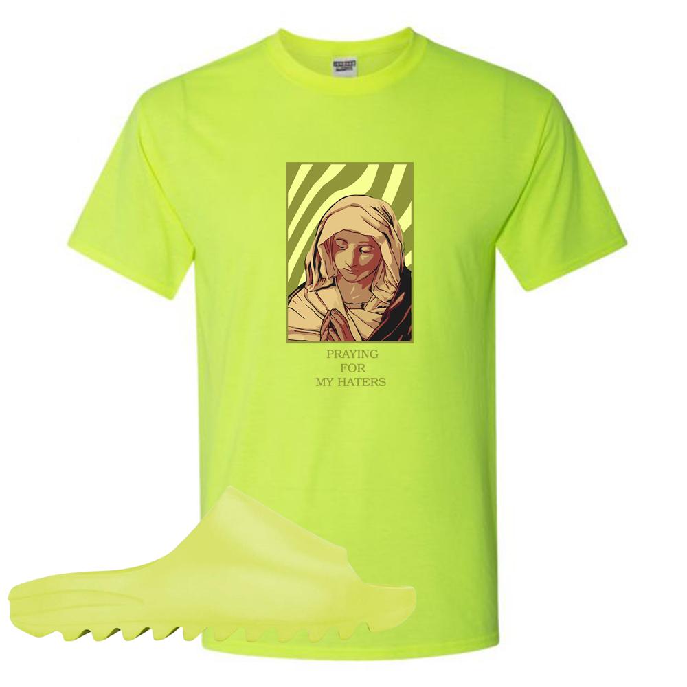 Glow Green Slides T Shirt | God Told Me, Safety Yellow