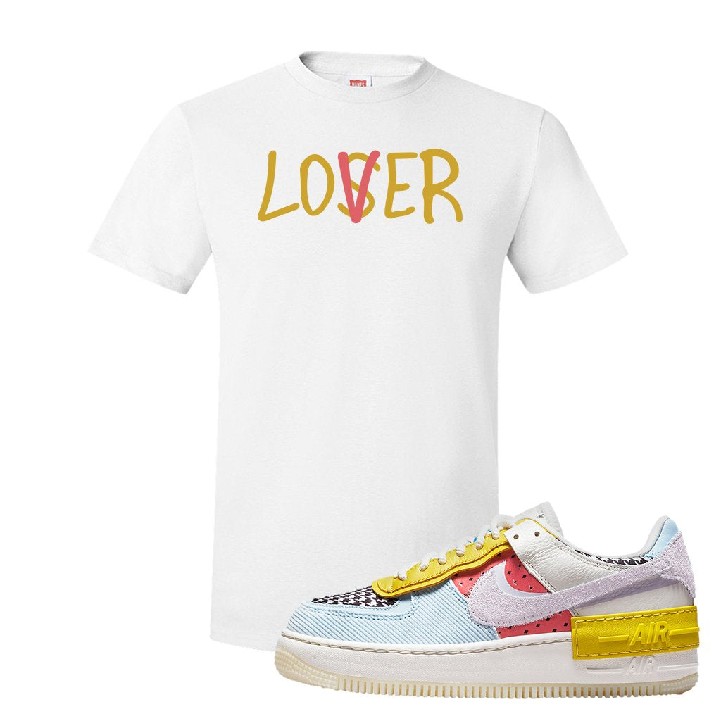 Air Force 1 Shadow Multi-Color T Shirt | Lover, White