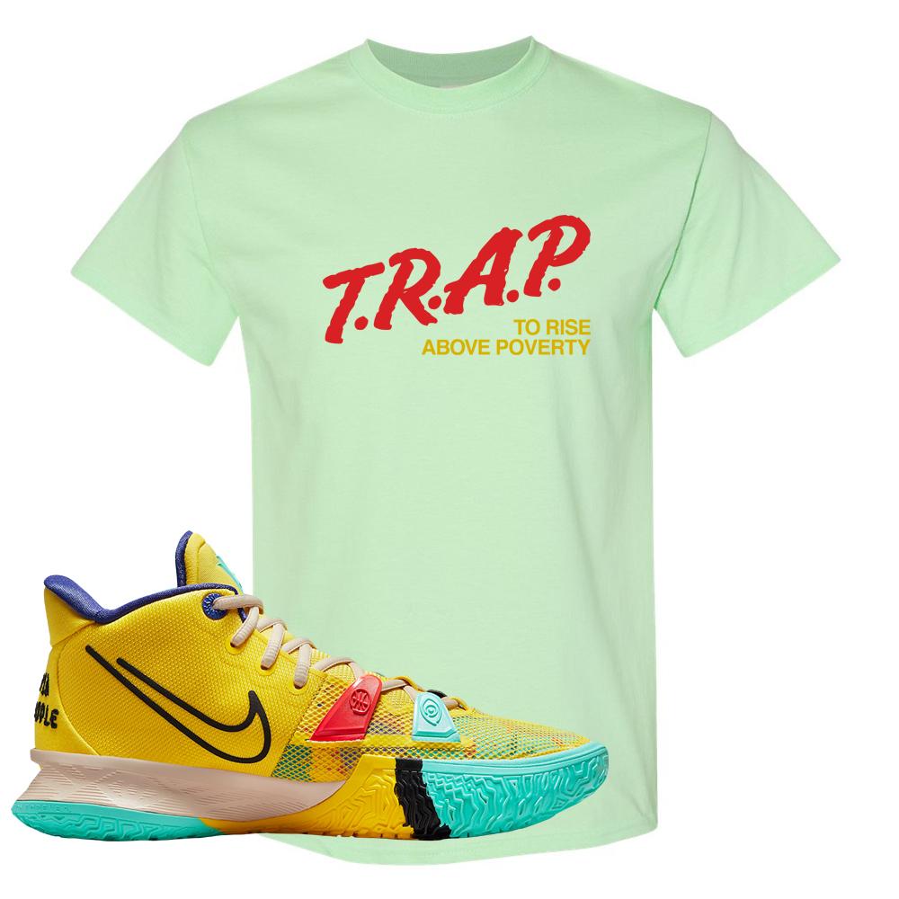 1 World 1 People Yellow 7s T Shirt | Trap To Rise Above Poverty, Mint