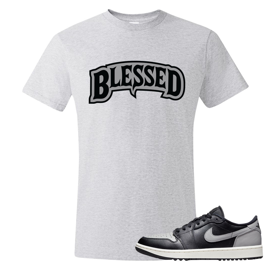 Shadow Golf Low 1s T Shirt | Blessed Arch, Ash