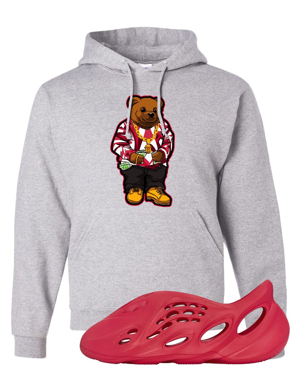 Vermillion Foam Runners Hoodie | Sweater Bear, Ash