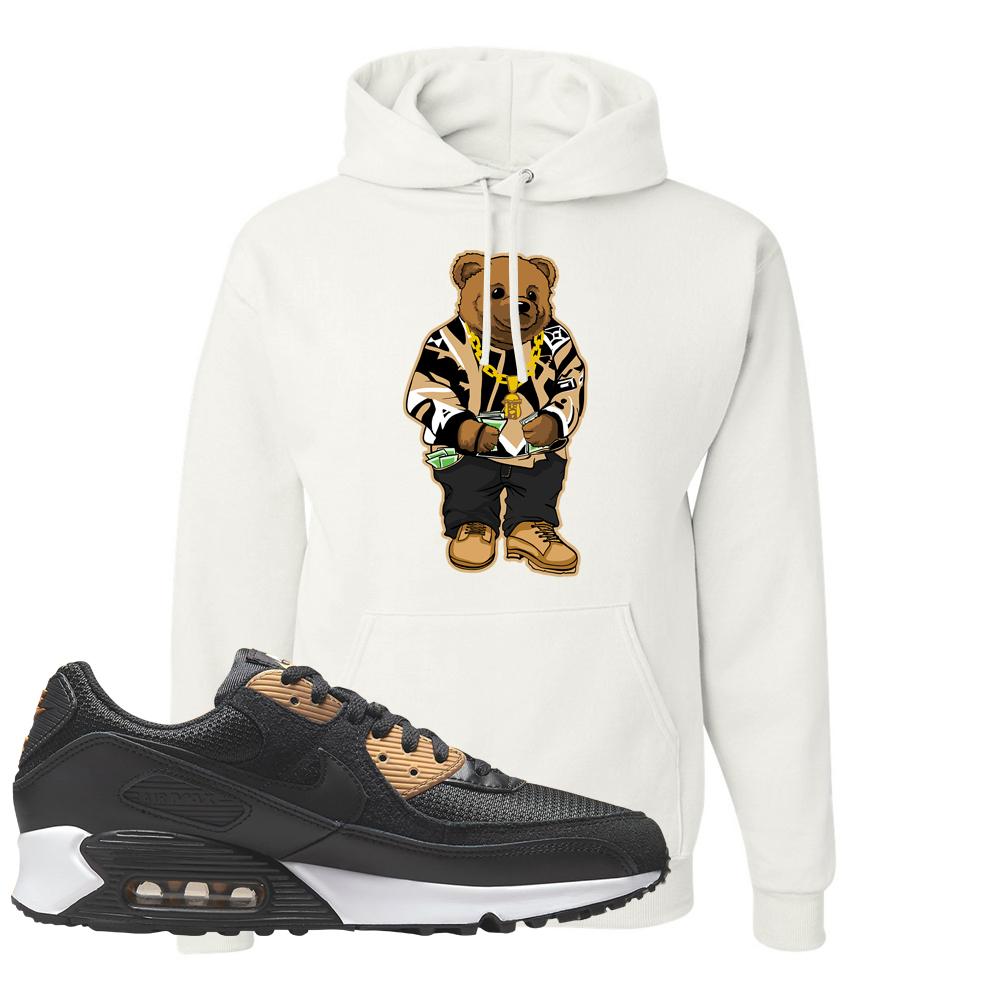 Air Max 90 Black Old Gold Hoodie | Sweater Bear, White
