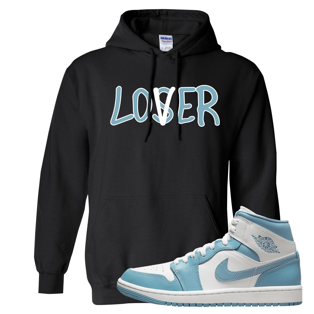 University Blue Mid 1s Hoodie | Lover, Black