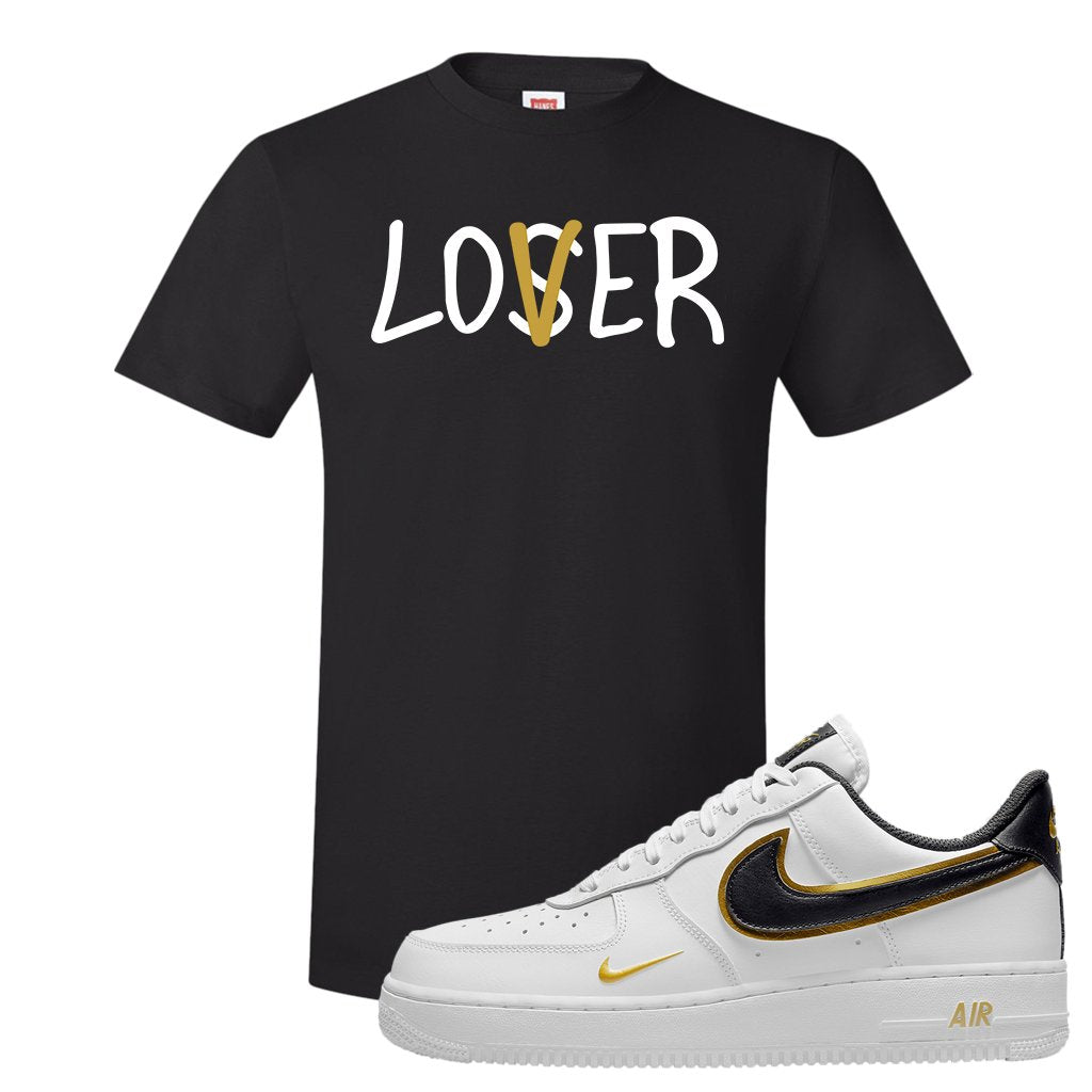 Air Force 1 Low White Gold T Shirt | Lover, Black